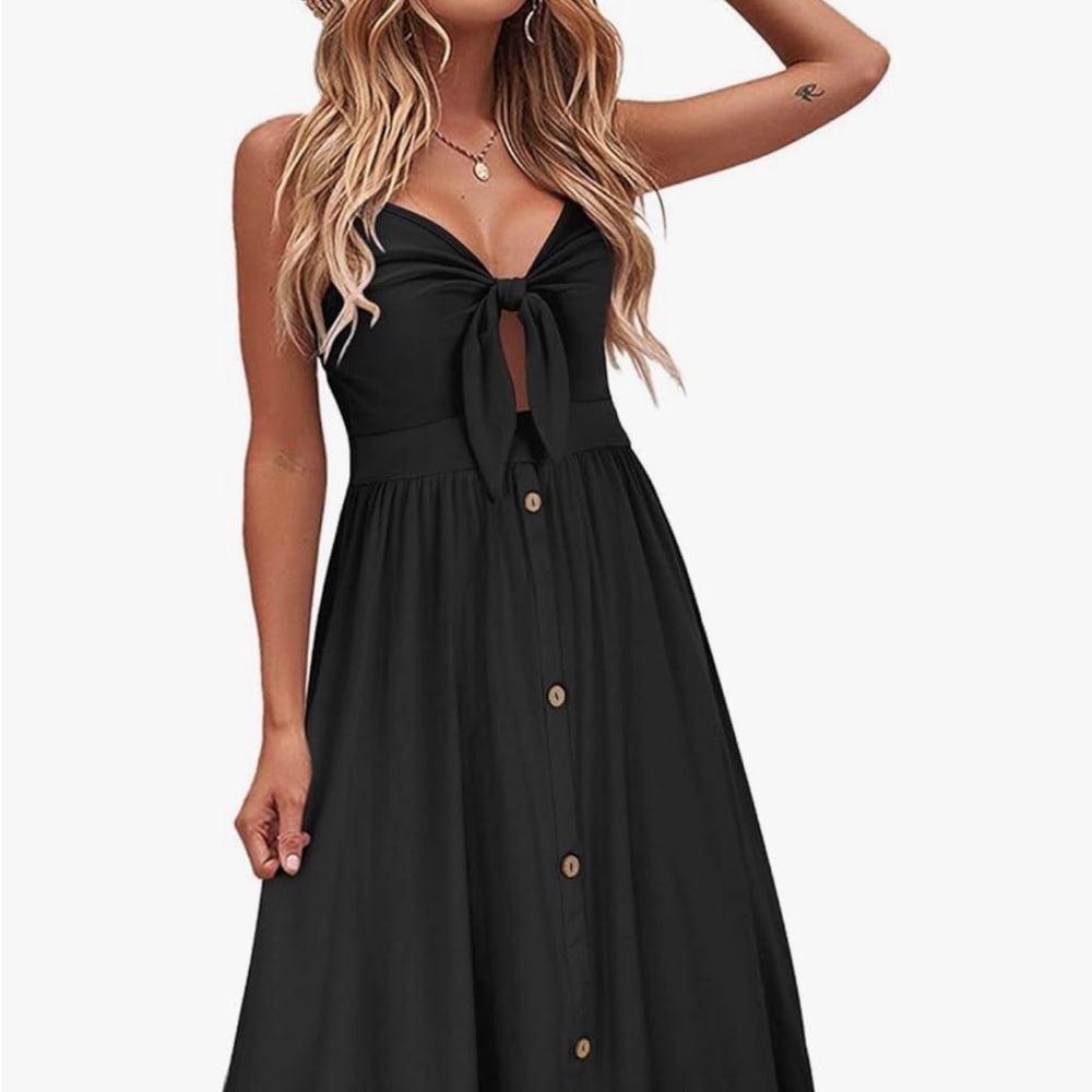 Elegant Black Midi Dress